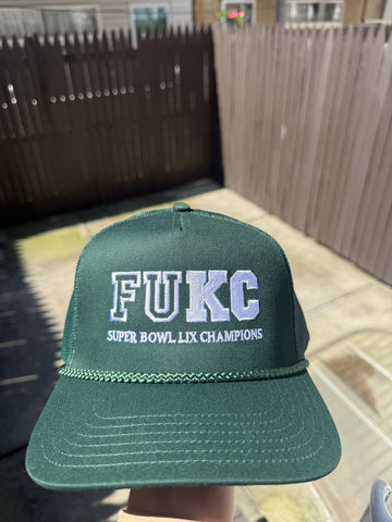 FUKC Super Bowl Champions Dark Green Trucker Hat