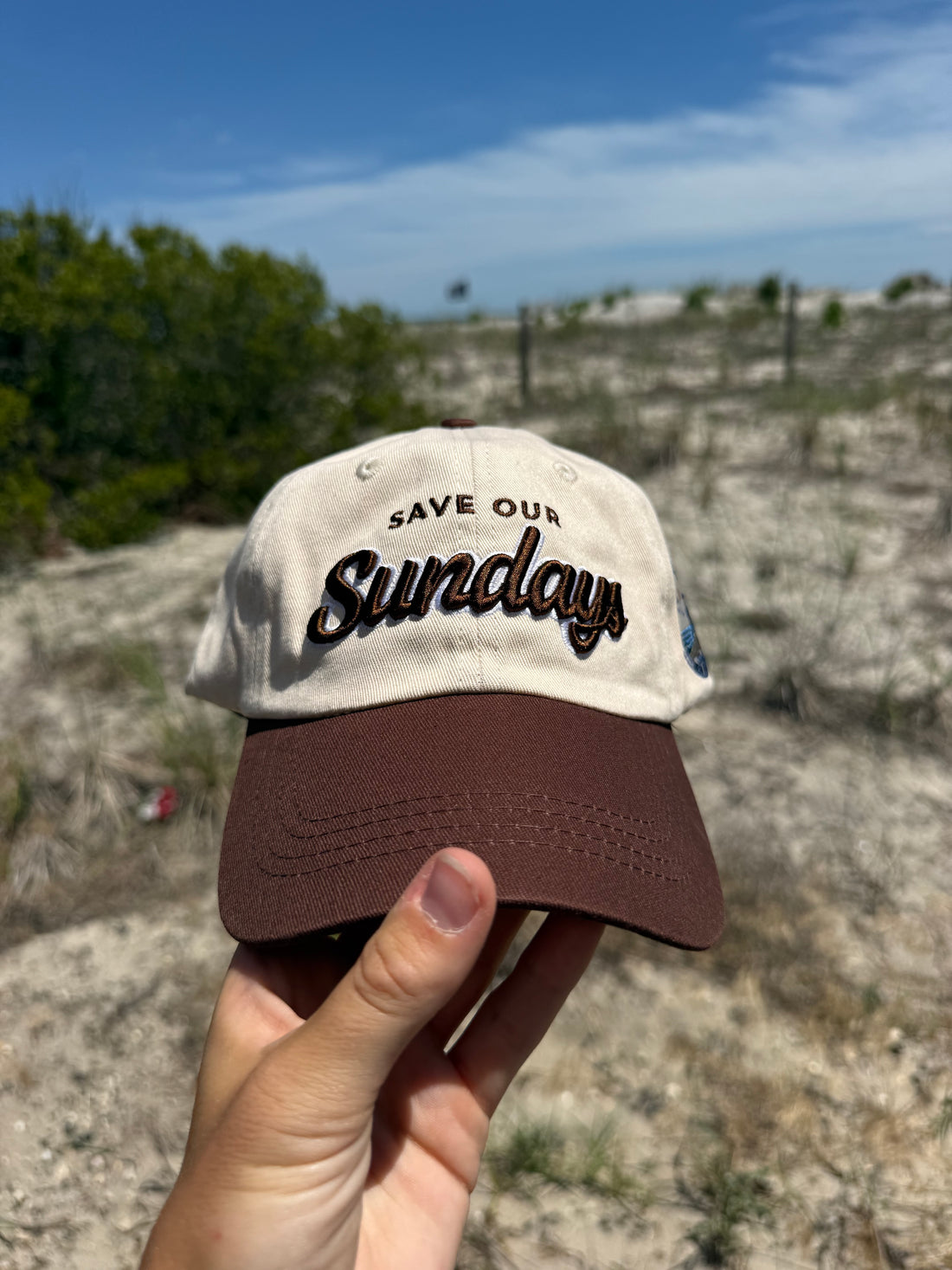 2026 Summer Collection: Brown and Cream SIC Save Our Sundays Baseball cap