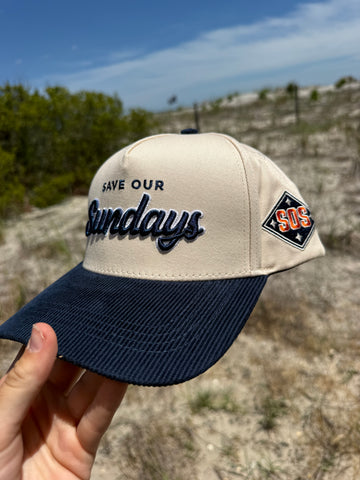 2026 Summer Collection: Navy Corduroy Save Our Sundays Trucker