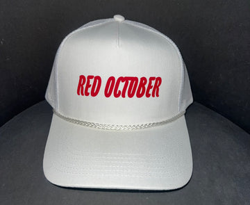 Red October White Trucker