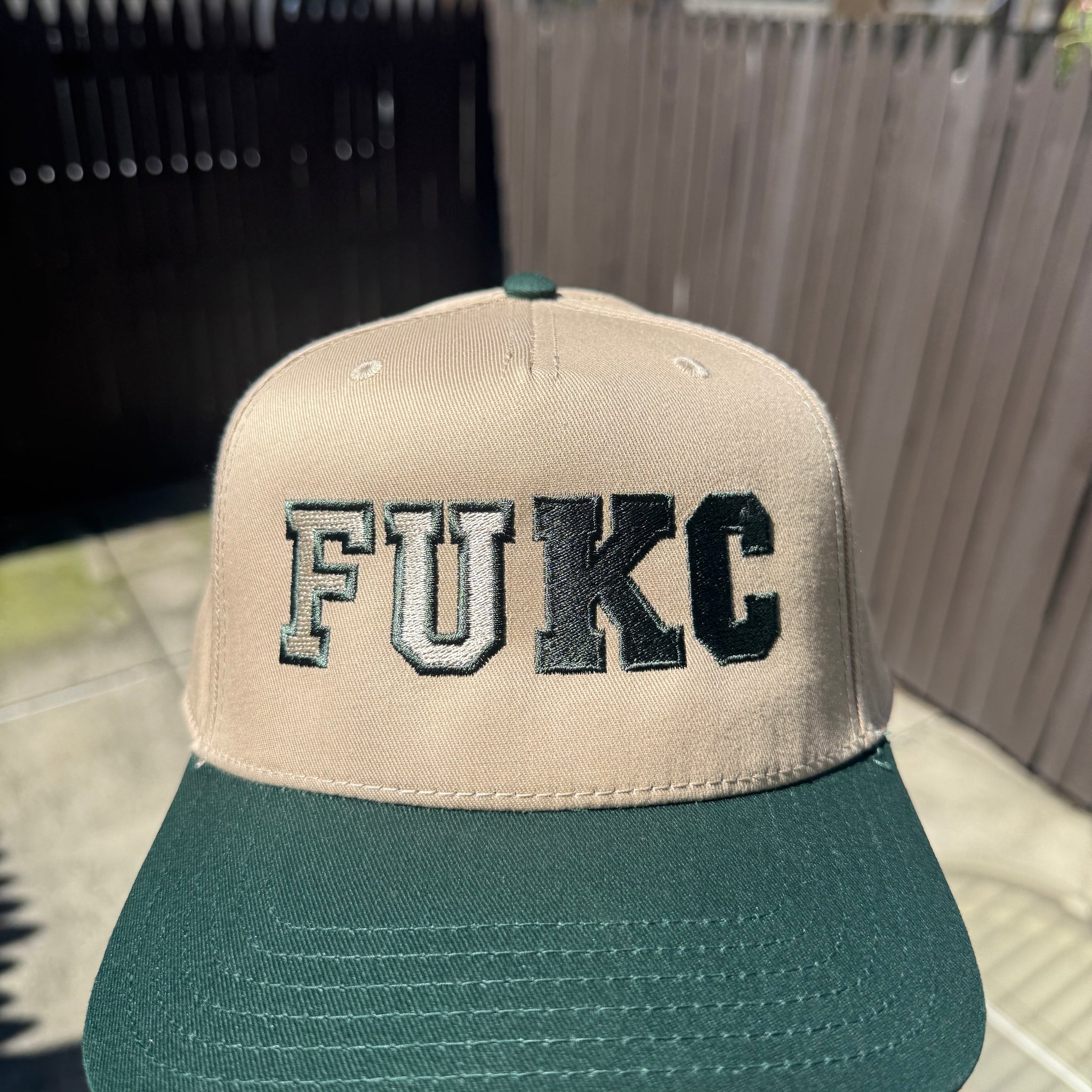 FUKC Tan and Green Trucker Hat