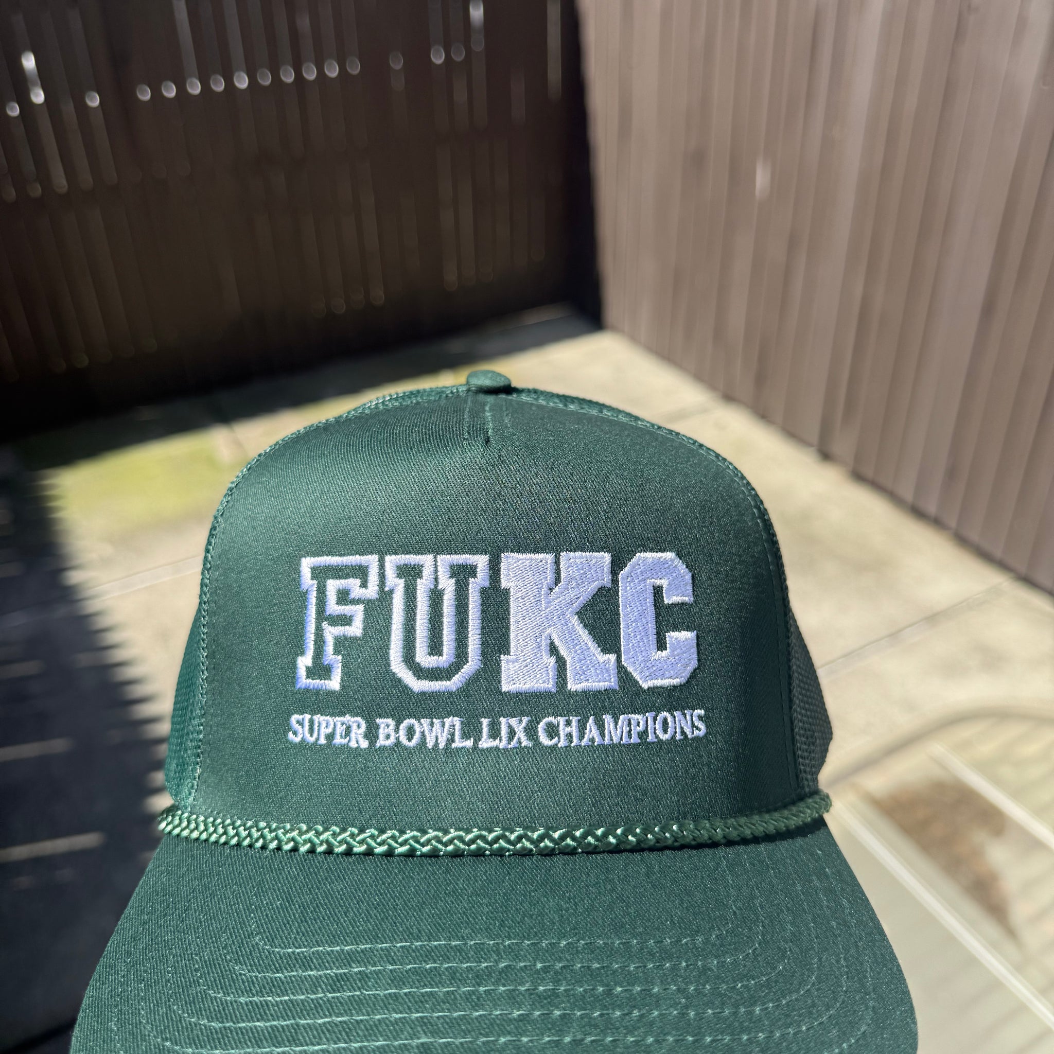 FUKC Super Bowl Champions Dark Green Trucker Hat