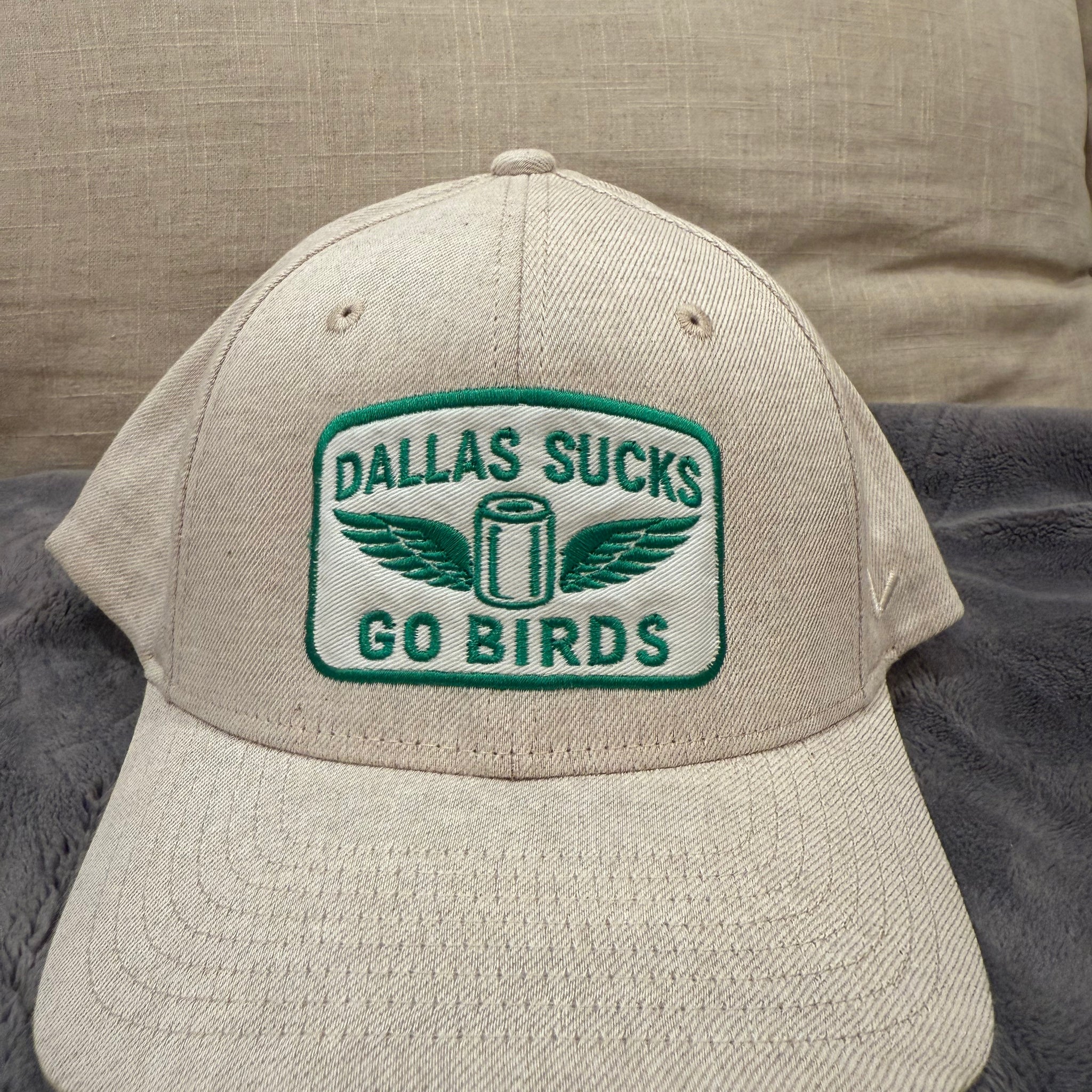 Dallas Sucks Go Birds Cream Trucker Hat