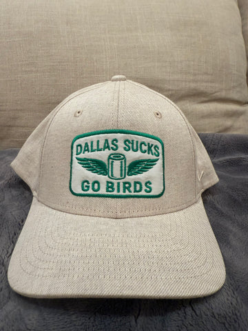 Dallas Sucks Go Birds Cream Trucker Hat